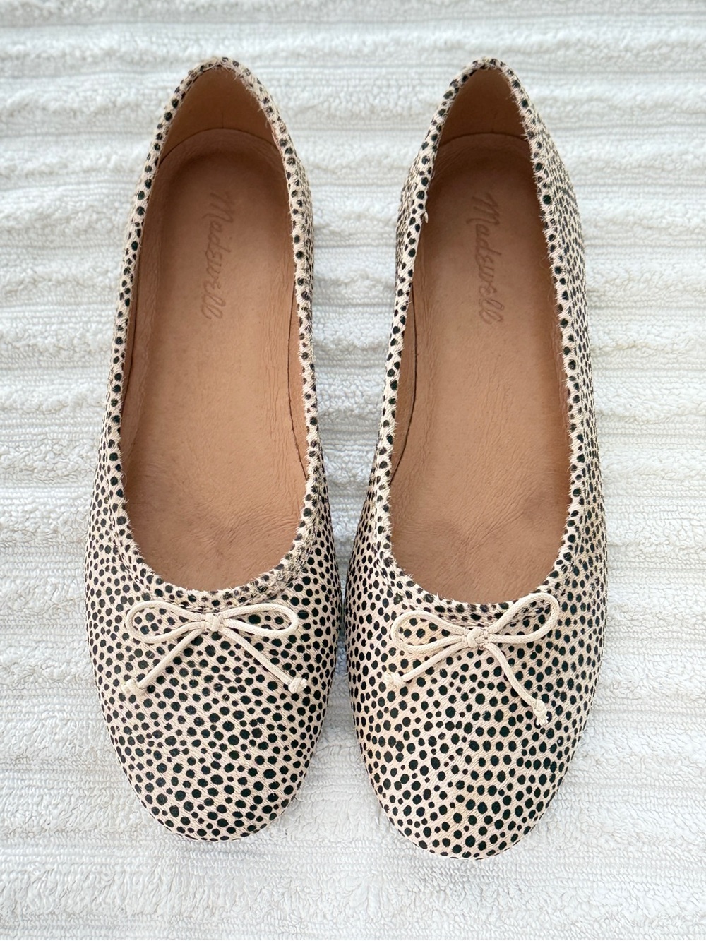 Madewell Black & Cream Dalmatian-Print Ballet Flats
